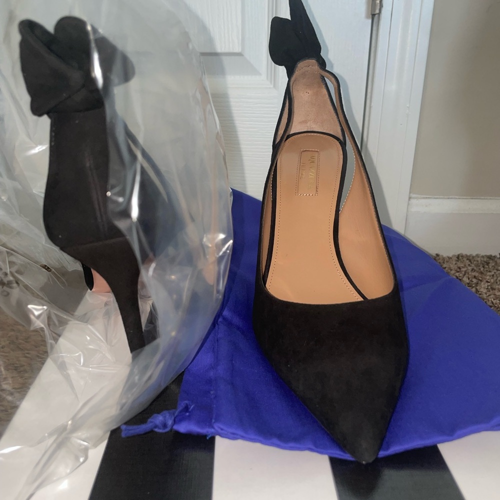 New AQUAZZURA HEELS BLACK SIZE 9.5